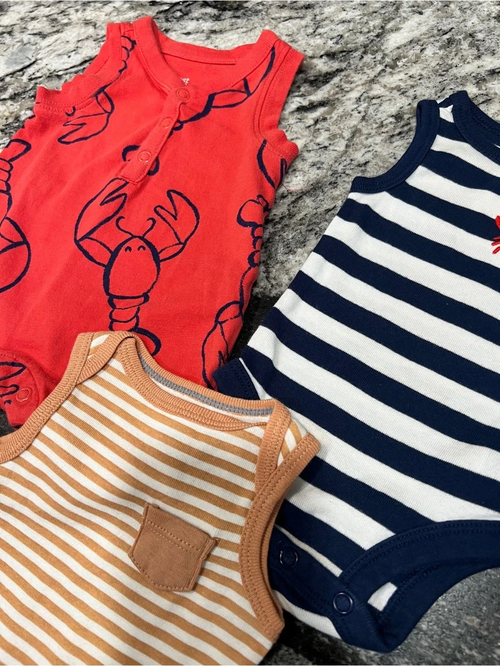 Newborn Baby Sleeveless Summer Bundle | Carter’s & Cloud Island 3-Piece Set